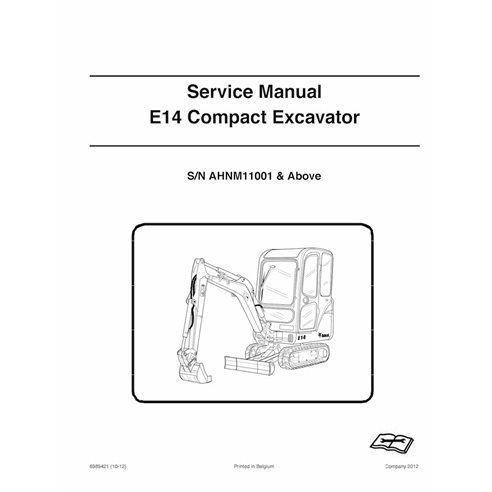 Manual de servicio pdf de la excavadora compacta Bobcat E14