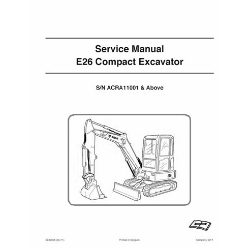 Bobcat E26 compact excavator pdf service manual 