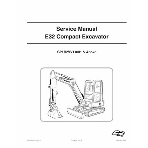 Manual de serviço em pdf da escavadeira compacta Bobcat E32