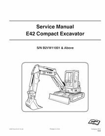 Bobcat E42 compact excavator pdf service manual 