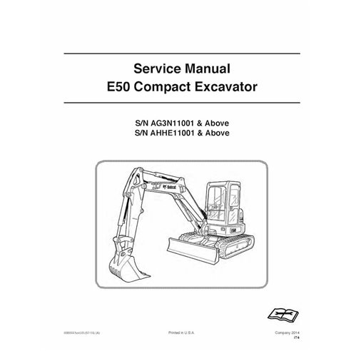 Bobcat E50 compact excavator pdf service manual 