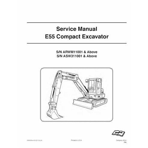 Bobcat E55 compact excavator pdf service manual 