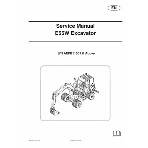 Manual de serviço em pdf da escavadeira Bobcat E55W