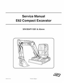 Manual de servicio pdf de la excavadora compacta Bobcat E62