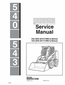 Bobcat 540, 543 loader service manual