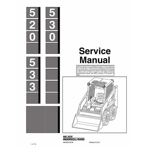 Bobcat 520, 530, 533 loader service manual