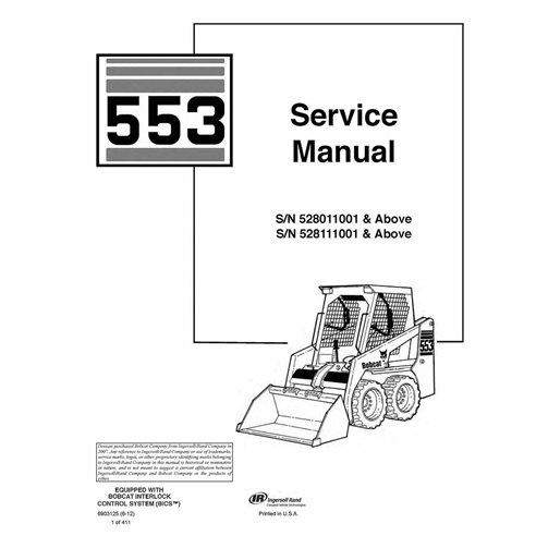 Manual de servicio de la cargadora Bobcat 553