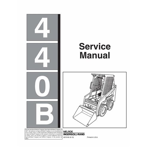 Manual de serviço do carregador Bobcat 440B