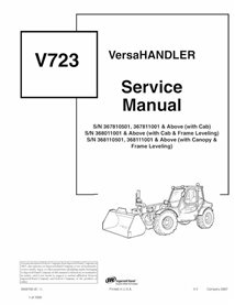 Manipulador telescópico Bobcat V723 manual de servicio en pdf