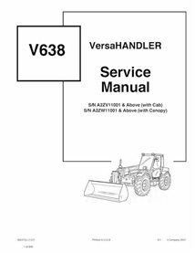 Bobcat V638 telescopic handler pdf service manual 