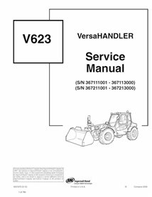 Manipulador telescópico Bobcat V623 manual de servicio en pdf