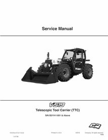 Manipulador telescópico Bobcat V519 manual de servicio en pdf