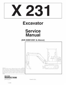 Bobcat X231 compact excavator pdf service manual 