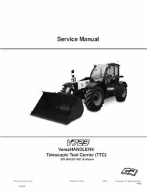 Manipulador telescópico Bobcat V723 manual de servicio en pdf