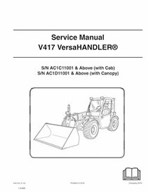 Manipulador telescópico Bobcat V417 manual de servicio en pdf