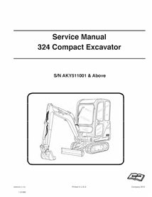 Manual de serviço em pdf da escavadeira compacta Bobcat 324