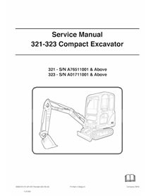 Bobcat 321-323 compact excavator pdf manual de servicio