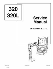 Bobcat 320, 320L compact excavator pdf service manual 