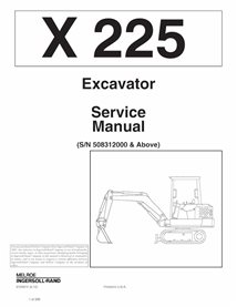 Bobcat X225 compact excavator pdf service manual