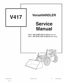 Manual de serviço em pdf do manipulador telescópico Bobcat V417