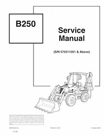 Manual de serviço em pdf da retroescavadeira Bobcat B250