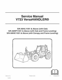 Manipulador telescópico Bobcat V723 manual de servicio en pdf