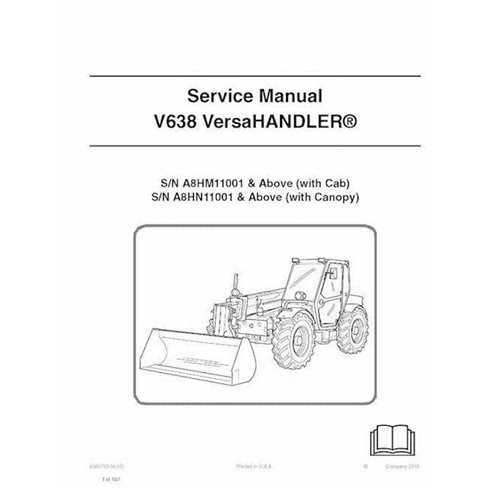 Manipulador telescópico Bobcat V638 manual de servicio en pdf