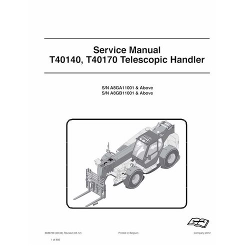 Bobcat T40140, T40170 manipulador telescópico manual de serviço em pdf