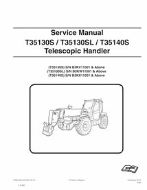 Bobcat T35130S, T35130SL, T35140S manipulador telescópico manual de serviço em pdf