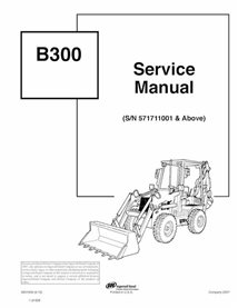 Bobcat B300 backhoe loader pdf service manual 