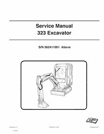 Manual de serviço em pdf da escavadeira compacta Bobcat 323