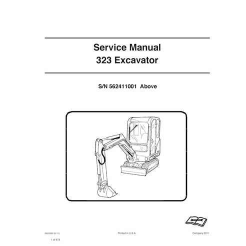 Manual de serviço em pdf da escavadeira compacta Bobcat 323