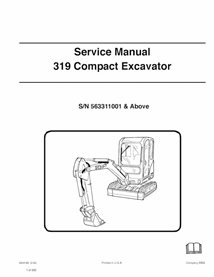 Manual de serviço em pdf da escavadeira compacta Bobcat 319