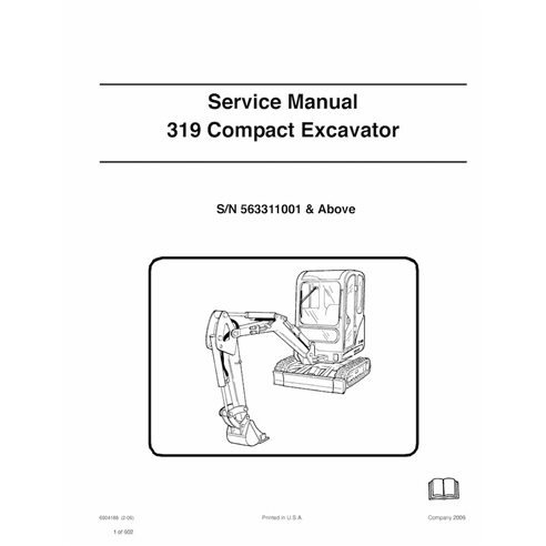 Bobcat 319 compact excavator pdf service manual 