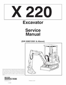 Manuel d'entretien pdf de la pelle compacte Bobcat X220