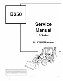 Bobcat B250 backhoe loader pdf service manual 