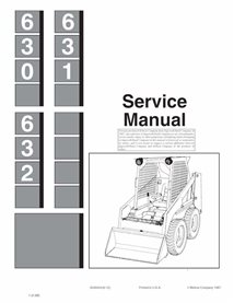 Bobcat 630, 631, 632 skid steer loader pdf service manual 