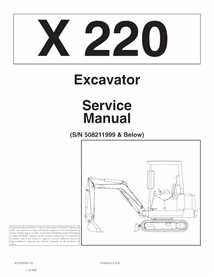 Manual de servicio pdf de la excavadora compacta Bobcat X220