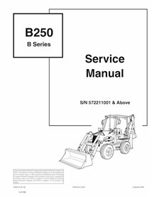 Bobcat B250 backhoe loader pdf service manual 