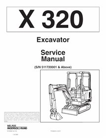 Manual de servicio pdf de la excavadora compacta Bobcat X320