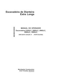 Manual do operador da escavadeira John Deere 210GLC, 250GLC, 290GLC, 300GLC, 350GLC PT - John Deere manuais - JD-OMT330419-PT