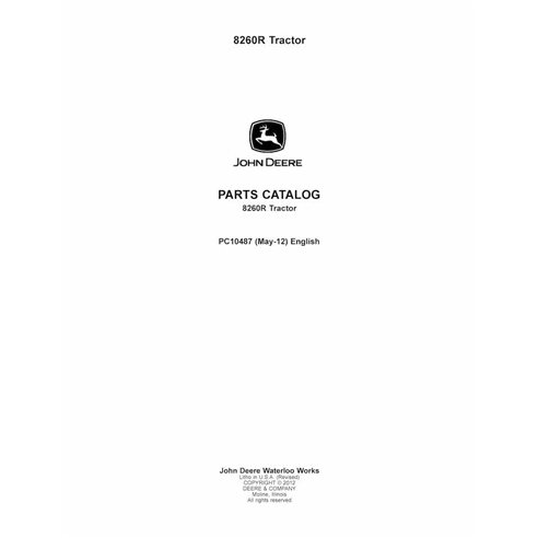 Catálogo de piezas en formato PDF del tractor John Deere 8260R - John Deere manuales - JD-PC10487-EN-PC