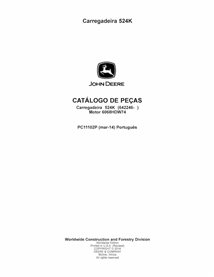 Catálogo de peças em pdf da carregadeira de rodas John Deere 524K PT - John Deere manuais - JD-PC11102P