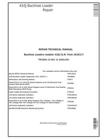 Manual técnico de reparación en formato PDF de la retroexcavadora John Deere 410J - John Deere manuales - JD-TM10851-EN