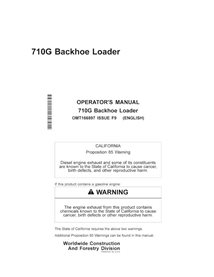 John Deere 710G backhoe loader pdf operator's manual  - John Deere manuals - JD-OMT166897-EN