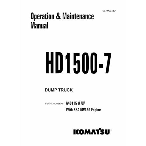 Manuel d'utilisation et d'entretien du camion à benne basculante Komatsu HD1500-7 - Komatsu manuels - KOMATSU-CEAM031101
