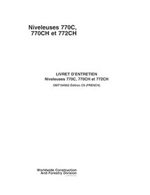 Manuel d'utilisation des niveleuses John Deere 770C, 770CH et 772CH au format PDF FR - John Deere manuels - JD-OMT184952-FR