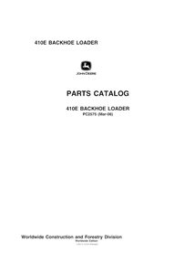 Catalogue de pièces détachées pour chargeuse-pelleteuse John Deere 410E au format PDF - John Deere manuels - JD-PC2575-EN