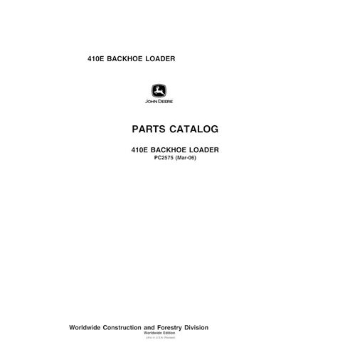 JD-PC2575 John Deere 410E backhoe loader parts catalog (PC2575)
