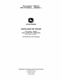 Catálogo de peças em pdf da escavadeira John Deere 350GLC PT - John Deere manuais - JD-PC10219P